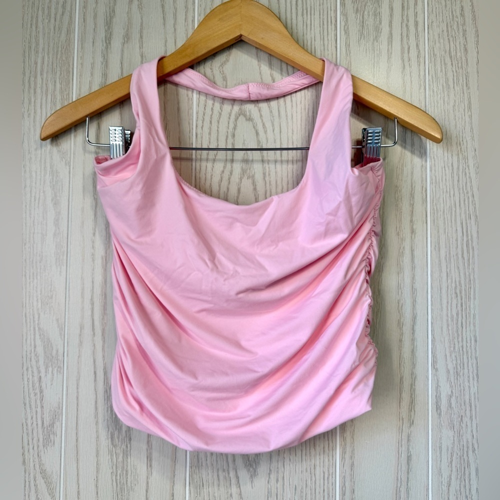 SUUKSESS Pink Ruched Sides Tank Top Size L LNC